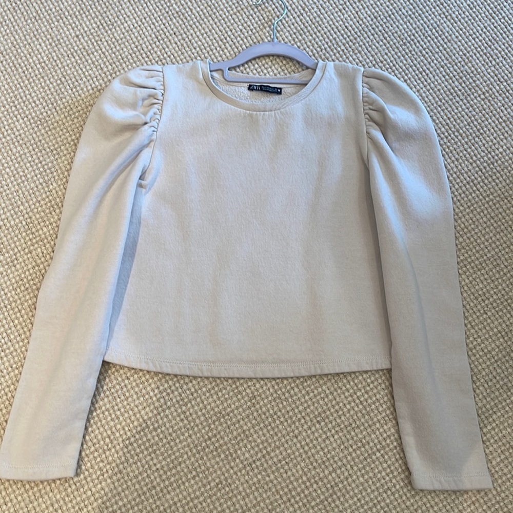 Zara Puff Sleeve Sweatshirt